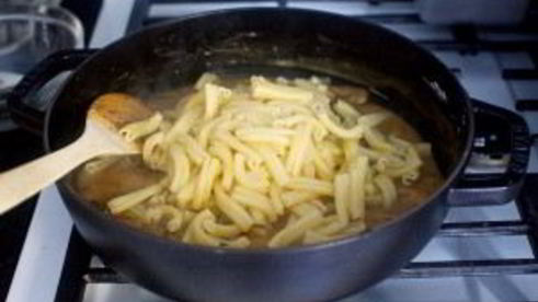 грибы, запеченные с макаронами