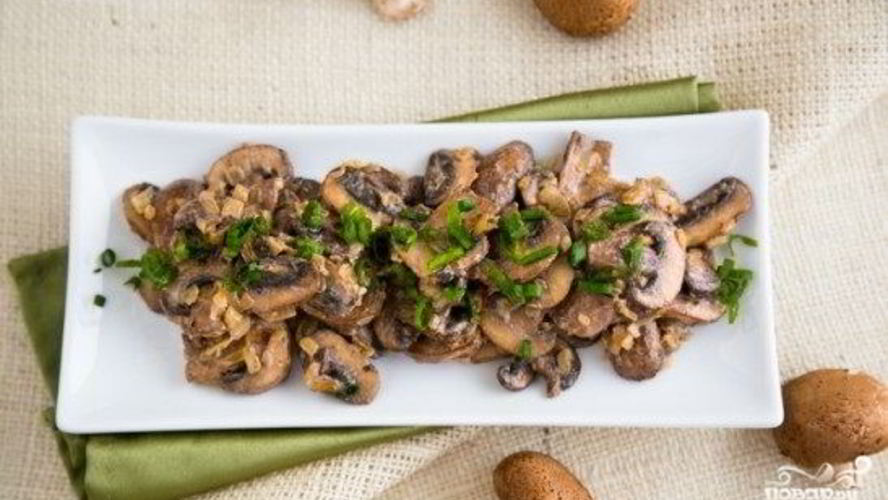 Рецепт грибы, жареные с майонезом