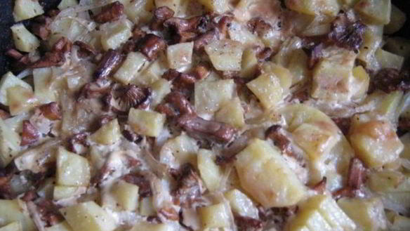 Рецепт Лисички, запеченные под сыром