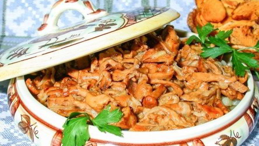 Рецепт лисички, жареные в сметане