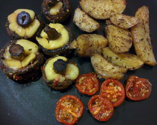 Шампиньоны с сыром в духовке