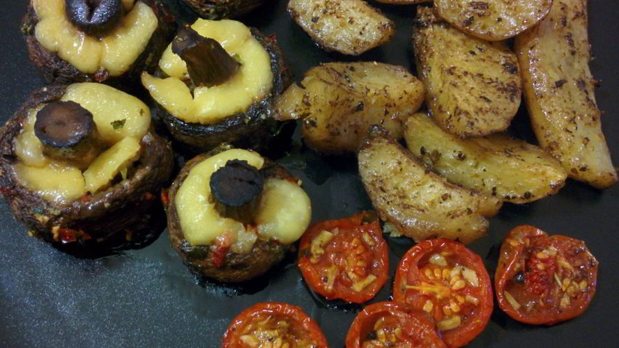 Рецепт шампиньоны с сыром в духовке