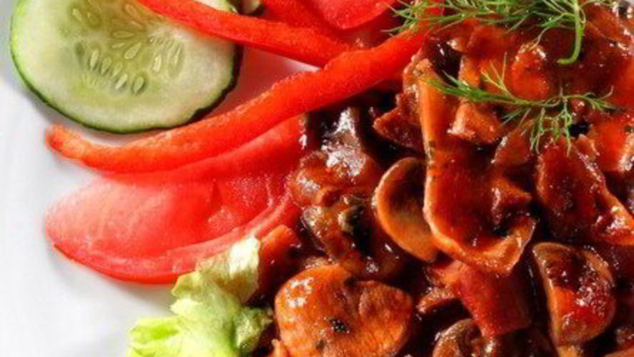 Рецепт тушеные грибы в красном вине по-бургундски