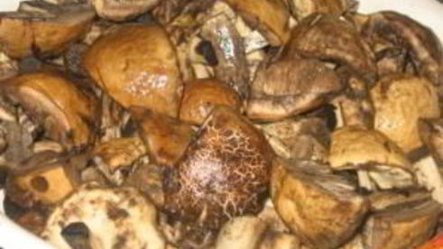 тушеные подберезовики