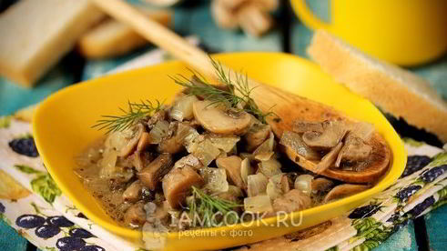 тушеные шампиньоны