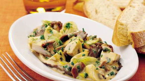 Рецепт Грибной гуляш в винно-перечном соусе