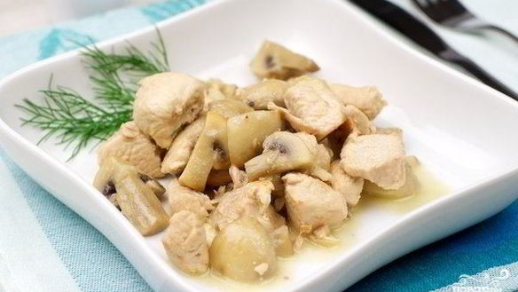 Рецепт Гуляш из индейки с грибами