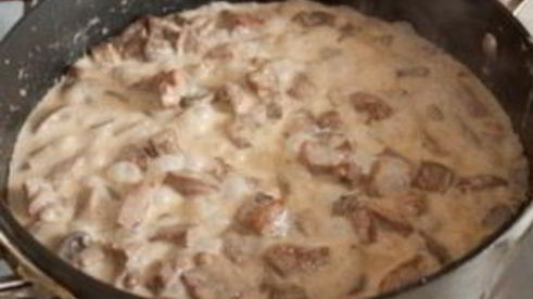 гуляш из индейки с грибами