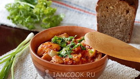 Рецепт Гуляш из куриного филе