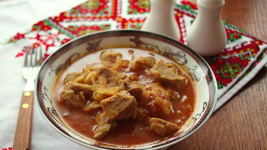 Рецепт гуляш из свинины с овощами