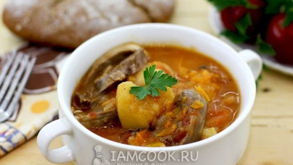 Рецепт Гуляш из свиного сердца