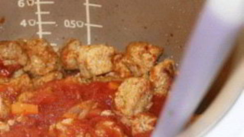 гуляш соевый с помидорами