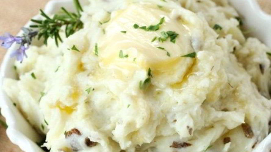 Рецепт картофельное пюре с чесноком и сыром