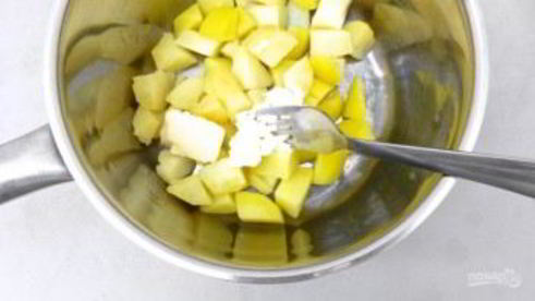 картофельное пюре с креветками