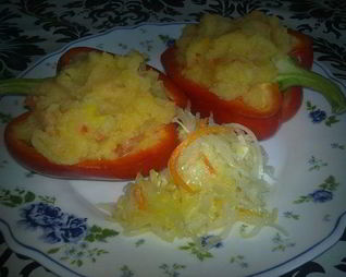 Картофельное пюре с перцами