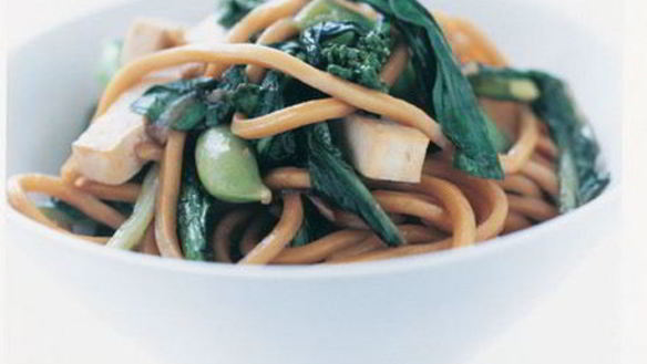 Рецепт Хоккийская лапша с тофу и зеленью