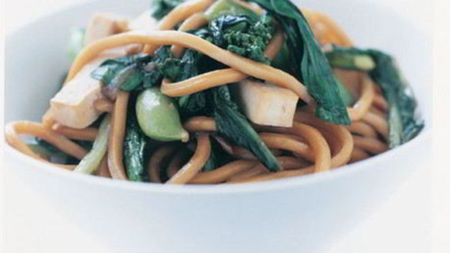 Рецепт хоккийская лапша с тофу и зеленью