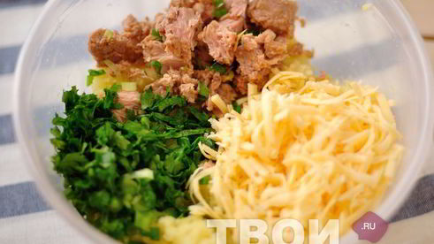 котлетки из картофеля и тунца