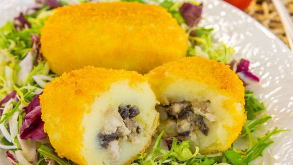 Рецепт Котлеты из картофеля с фаршем и грибами