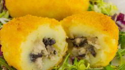 котлеты из картофеля с фаршем и грибами