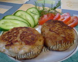 Котлеты с черным хлебом