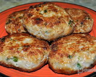 Котлеты с рисом, сыром, зеленью