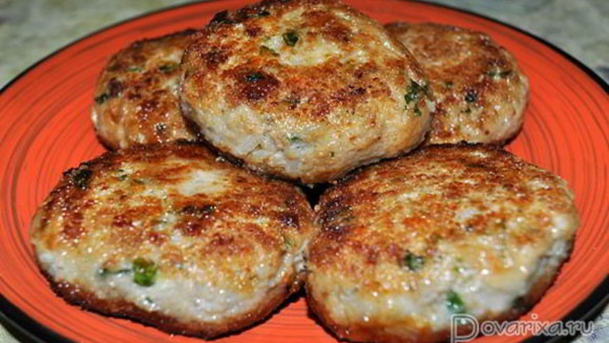 Рецепт котлеты с рисом, сыром, зеленью
