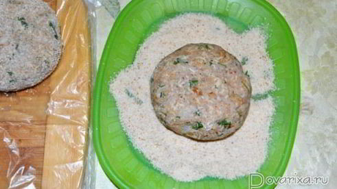 котлеты с рисом, сыром, зеленью