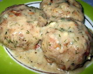 Котлеты в соусе из плавленного сыра