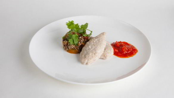 Рецепт Куриные котлеты на пару с красным рисом