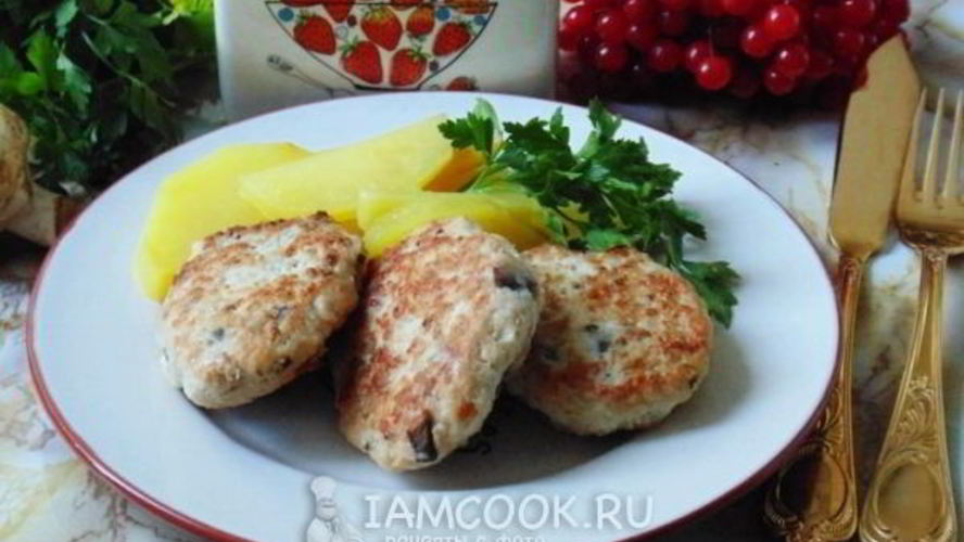Рецепт куриные котлеты с грибами и квашеной капустой