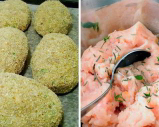 Куриные котлеты с картофелем