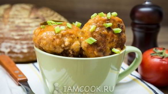 Рецепт Куриные котлеты с томатной подливкой