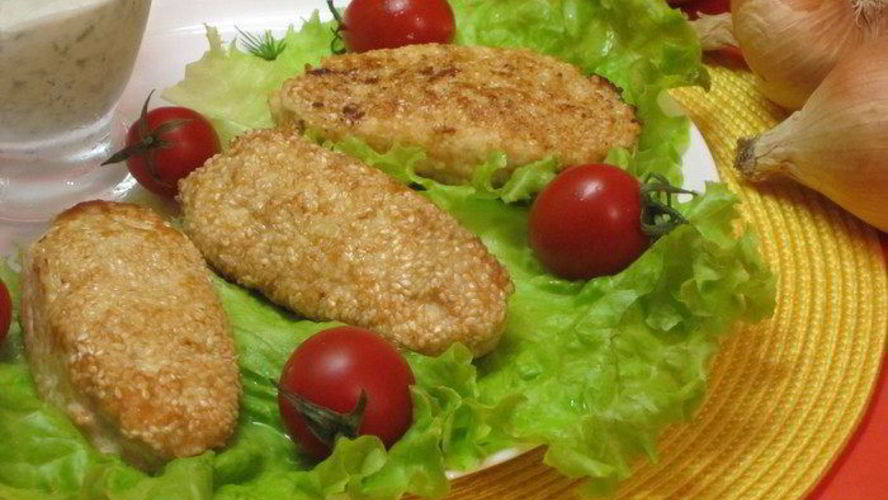 Рецепт куриные котлеты сезам, откройся