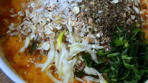 овсяные котлеты с овощами