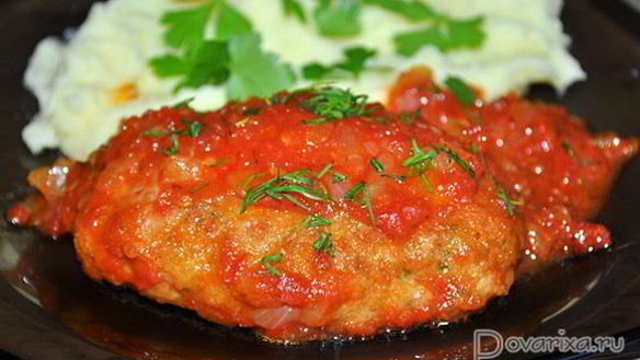 Рецепт Свиные котлеты в томатном соусе