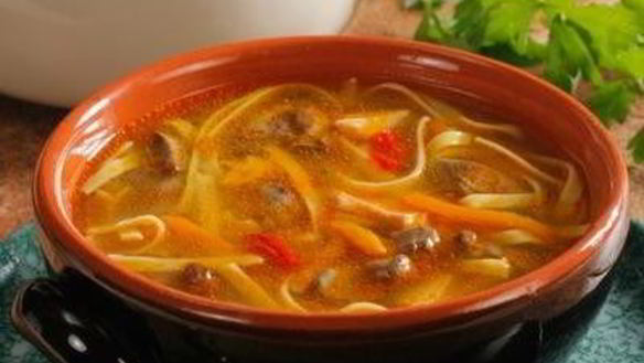 Рецепт Лапша с куриной печенкой