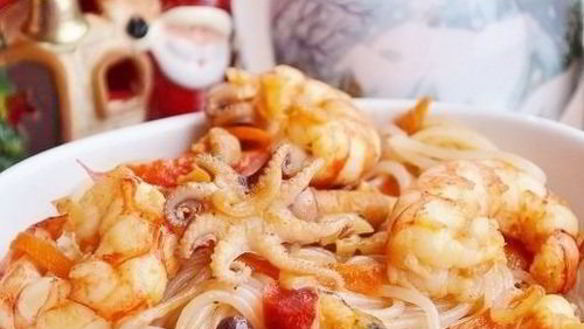 Рецепт Лапша с морепродуктами по-китайски