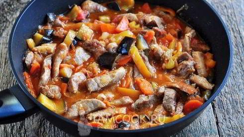 лапша удон со свининой и овощами