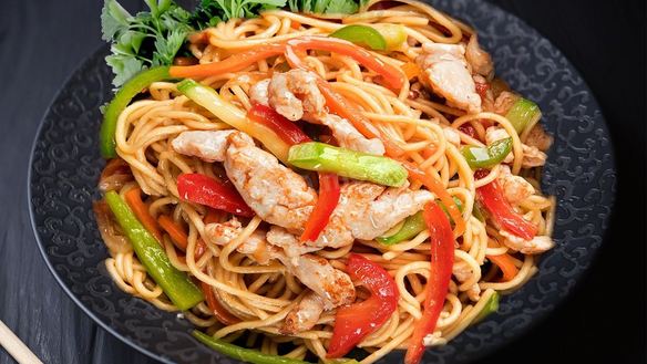 Рецепт Лапша вок в кисло-сладком соусе