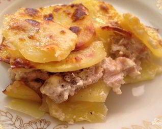 Картофельная лазанья с фаршем