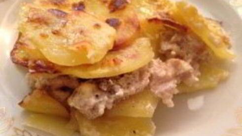 картофельная лазанья с фаршем