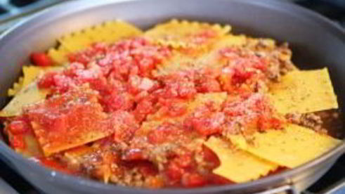 лазанья на сковороде