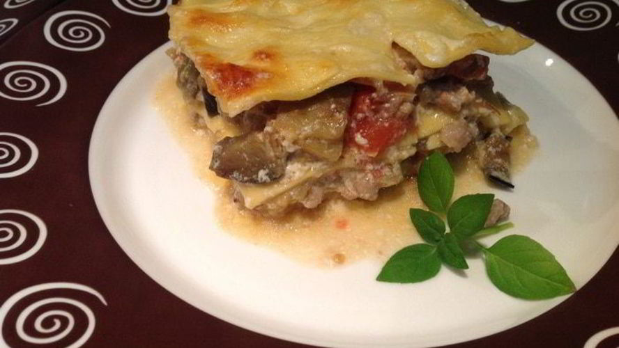 Рецепт лазанья с баклажанами и индейкой