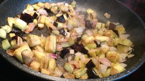 лазанья с баклажанами и индейкой