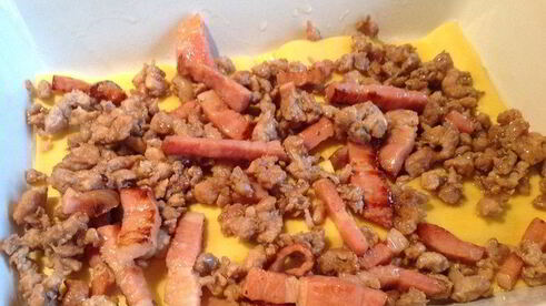 лазанья с баклажанами и индейкой