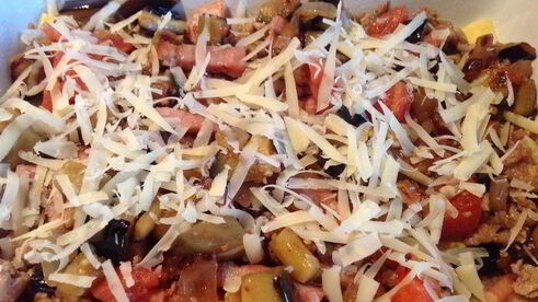 лазанья с баклажанами и индейкой