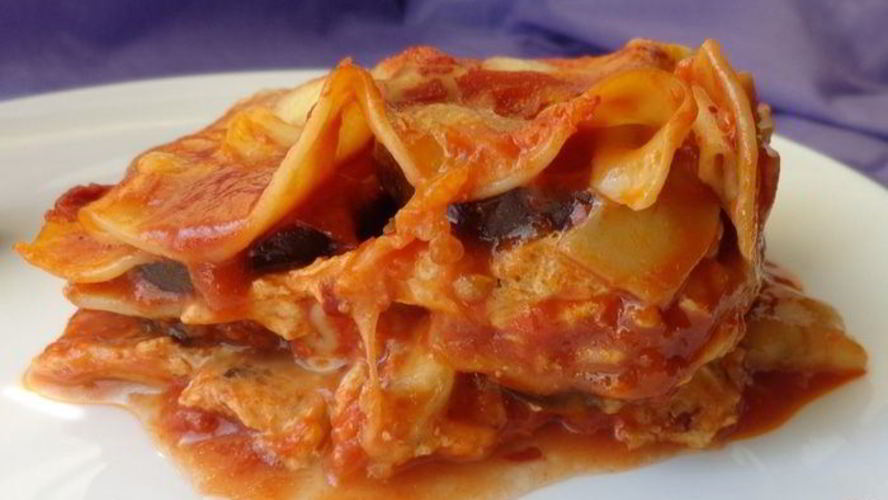 Рецепт лазанья с баклажанами, рикоттой и моцареллой