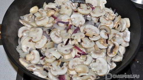 лазанья с фаршем и грибами