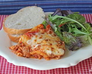 Лазанья с фаршем и творогом